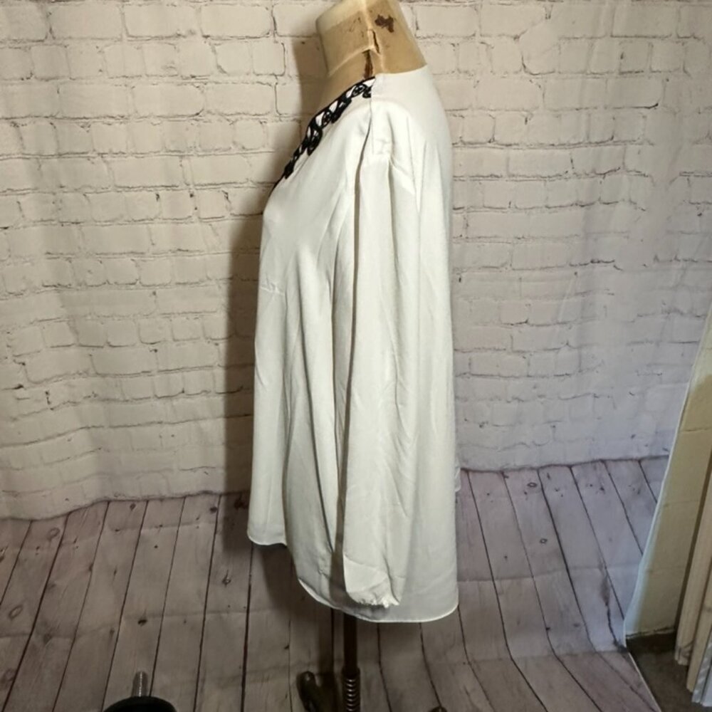 Alfani White and Black Blouse size XL - Picture 3 of 5